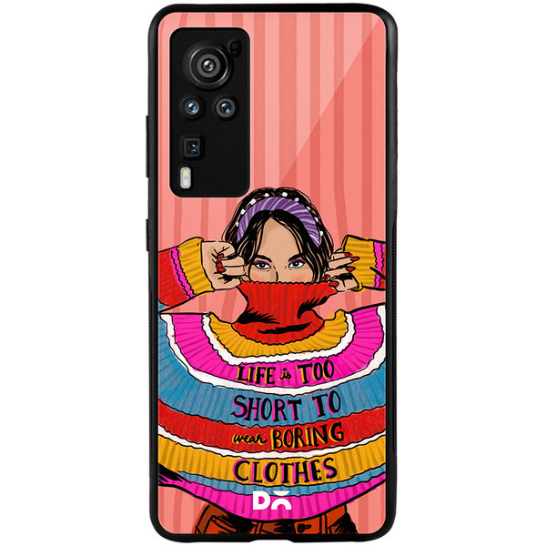 

DailyObjects Colourblock Jumper Glass Case Cover For Vivo X60 Pro