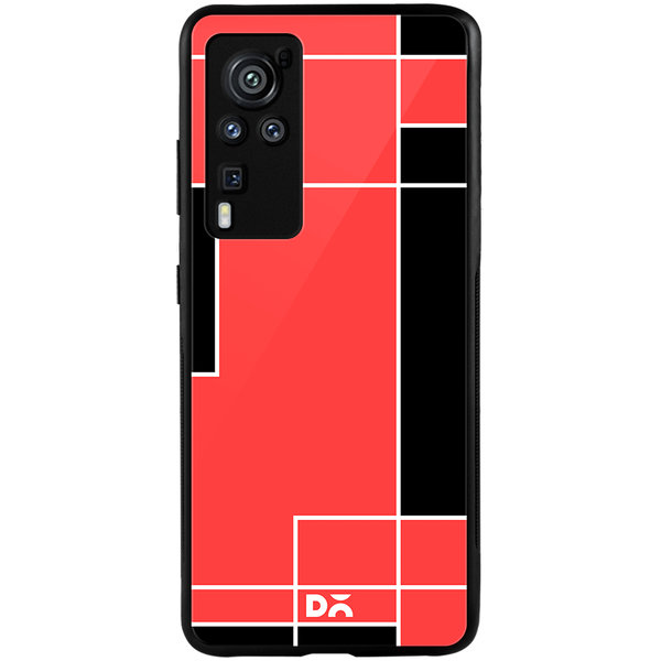 

DailyObjects Coral Blocks Glass Case Cover For Vivo X60 Pro