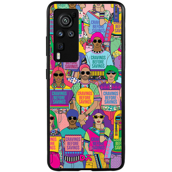 

DailyObjects Cravings Before Savings Glass Case Cover For Vivo X60 Pro