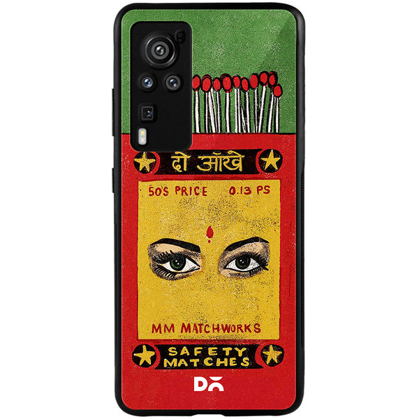 

DailyObjects Do Aakhein Matchbox Glass Case Cover For Vivo X60 Pro