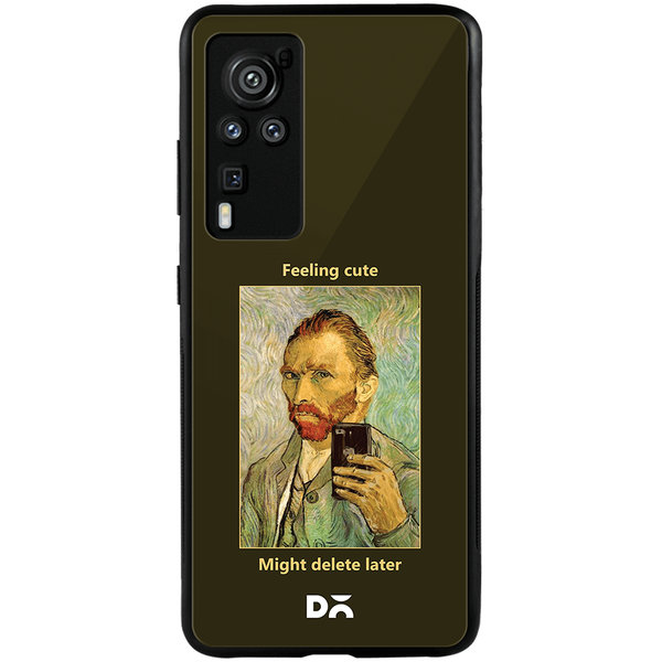 

DailyObjects Feeling Cute Glass Case Cover For Vivo X60 Pro
