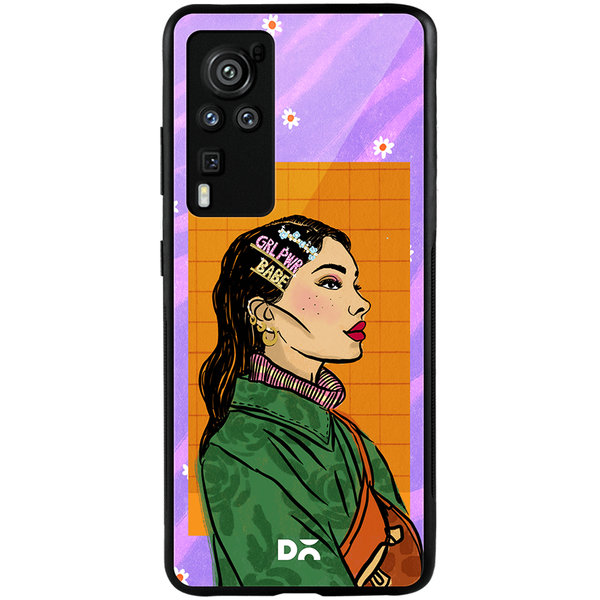 

DailyObjects Girl Power Babe Glass Case Cover For Vivo X60 Pro