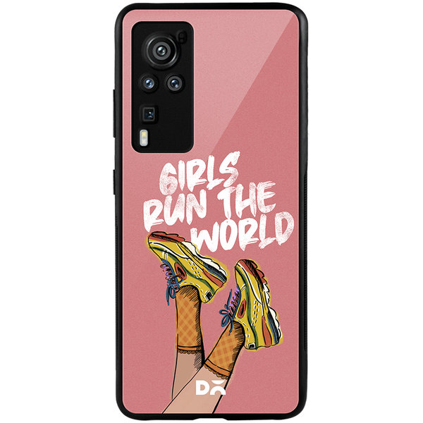 

DailyObjects Girls Run The World Glass Case Cover For Vivo X60 Pro
