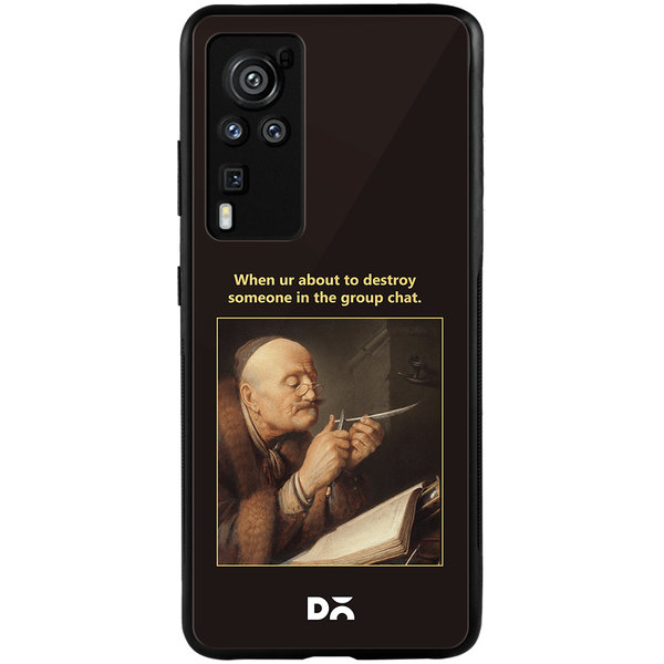 

DailyObjects Group Chat Glass Case Cover For Vivo X60 Pro