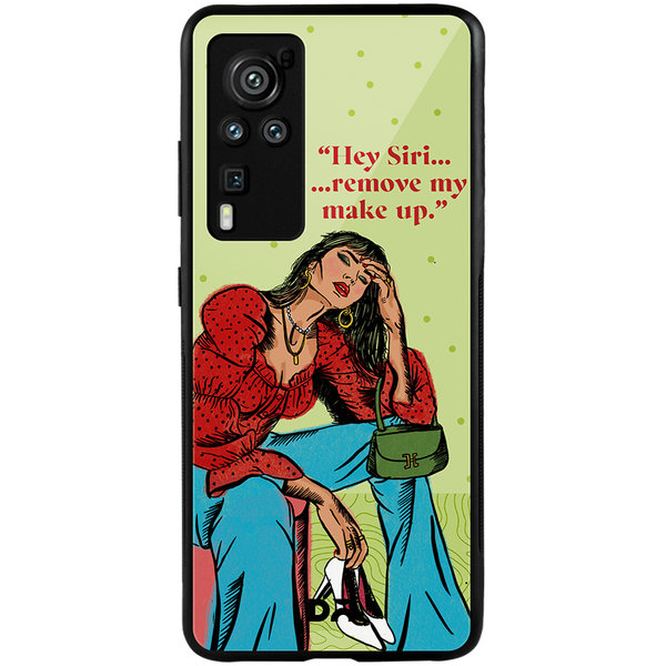 

DailyObjects Hey Siri Glass Case Cover For Vivo X60 Pro