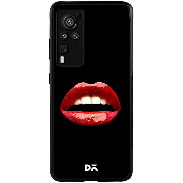 DailyObjects La Bouche Red Glass Case Cover For Vivo X60 Pro