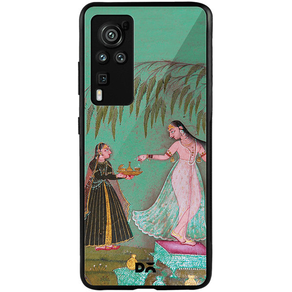 

DailyObjects Maids with Offerings Glass Case Cover For Vivo X60 Pro