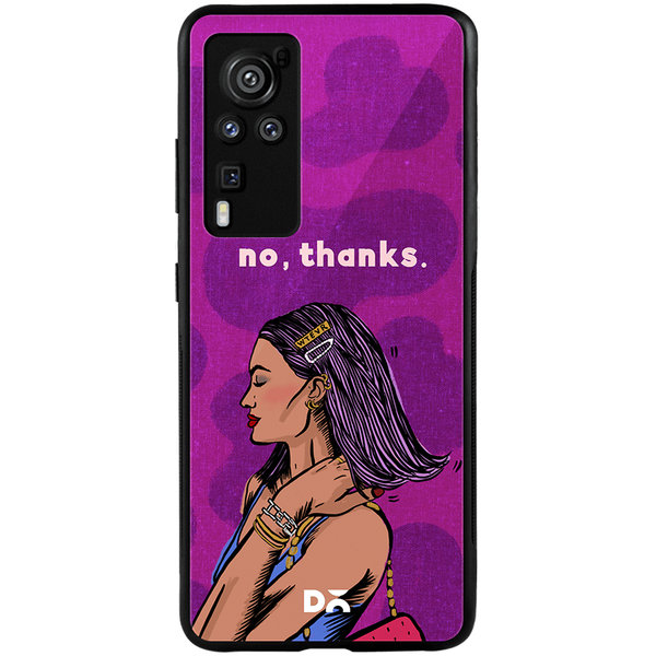 

DailyObjects No thanks Glass Case Cover For Vivo X60 Pro