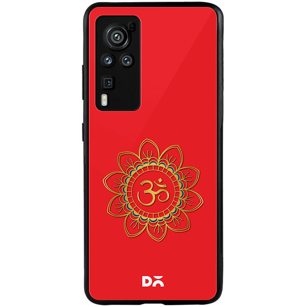 

DailyObjects OM Red Glass Case Cover For Vivo X60 Pro