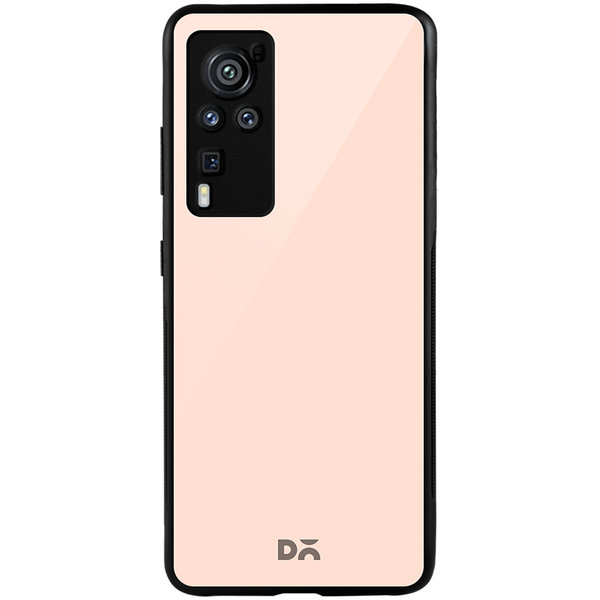 

DailyObjects Pastel Peach Glass Case Cover For Vivo X60 Pro