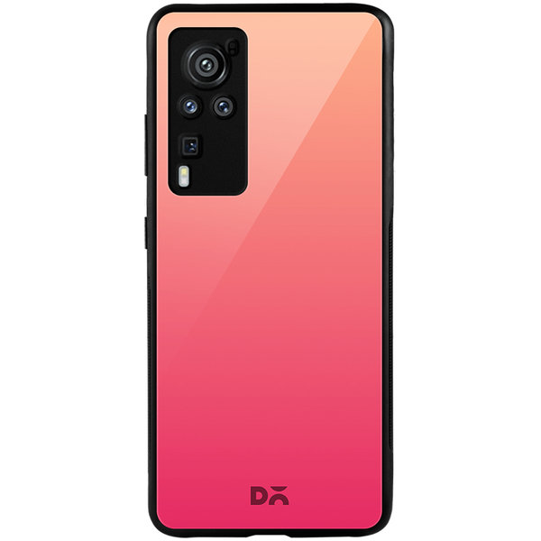 

DailyObjects Pink Carnation Gradient Glass Case Cover For Vivo X60 Pro
