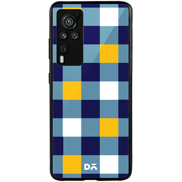 

DailyObjects Quartet Checks 1 Glass Case Cover For Vivo X60 Pro