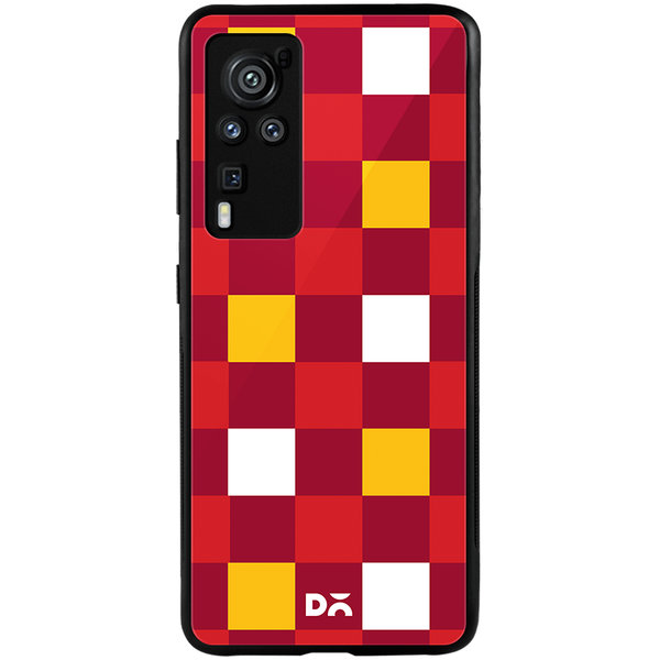 

DailyObjects Quartet Checks 2 Glass Case Cover For Vivo X60 Pro