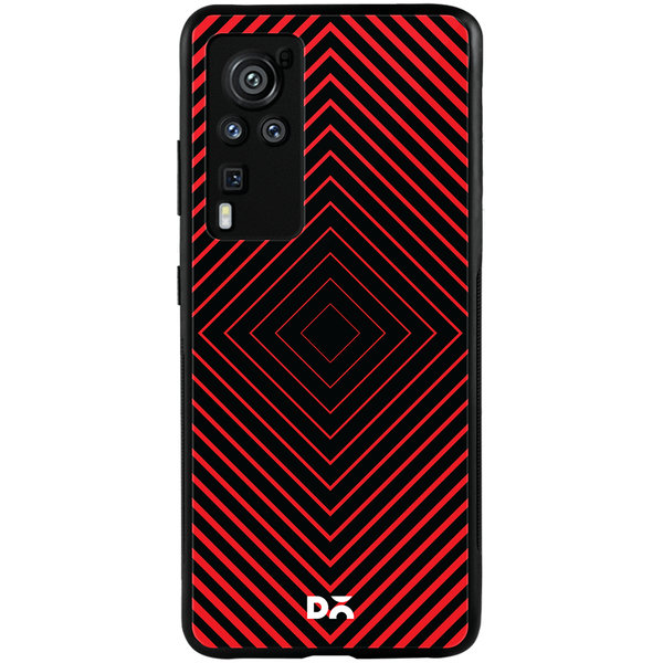 

DailyObjects Rhombus Red Glass Case Cover For Vivo X60 Pro