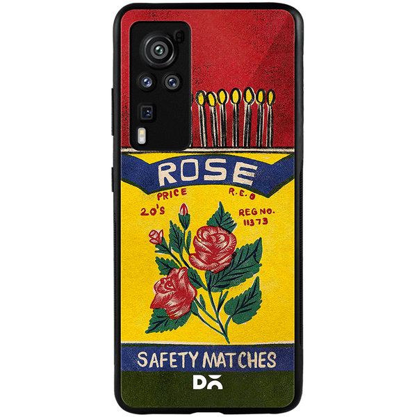 

DailyObjects Rose Matchbox Glass Case Cover For Vivo X60 Pro