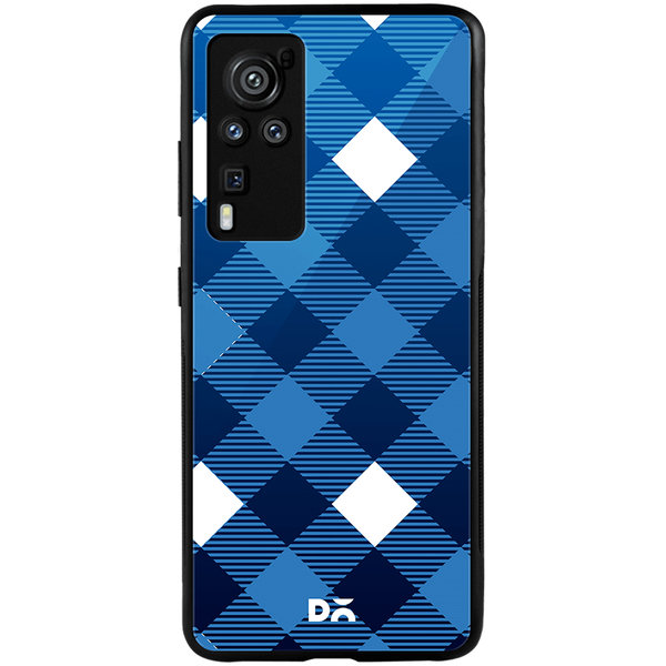 

DailyObjects Small Static Nightfall Checks Glass Case Cover For Vivo X60 Pro