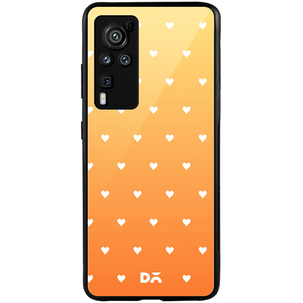 

DailyObjects Summer Hearts Glass Case Cover For Vivo X60 Pro