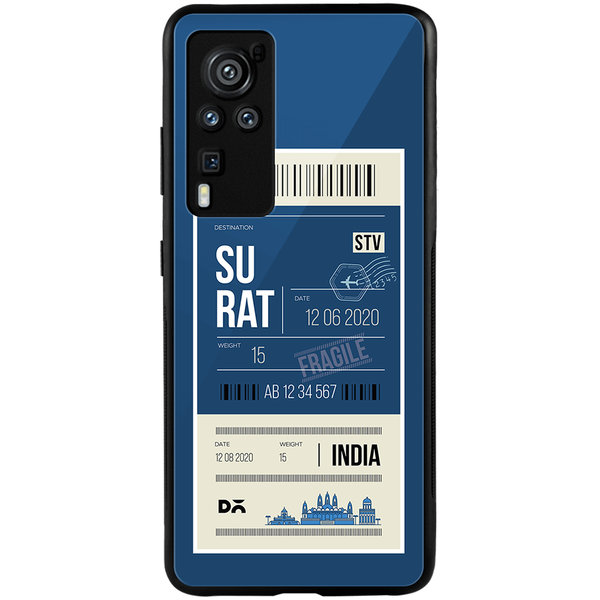 

DailyObjects Surat City Tag Glass Case Cover For Vivo X60 Pro