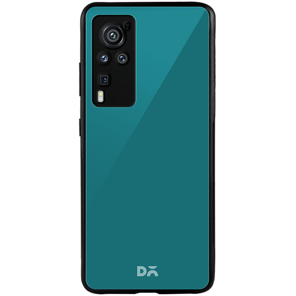 

DailyObjects Teal Blue Glass Case Cover For Vivo X60 Pro