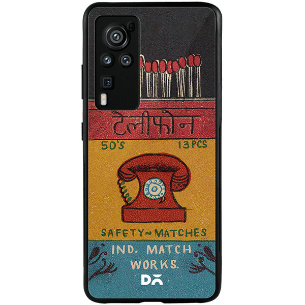 

DailyObjects Telephone Matchbox Glass Case Cover For Vivo X60 Pro
