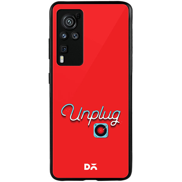 

DailyObjects Unplug Tunes Red Glass Case Cover For Vivo X60 Pro