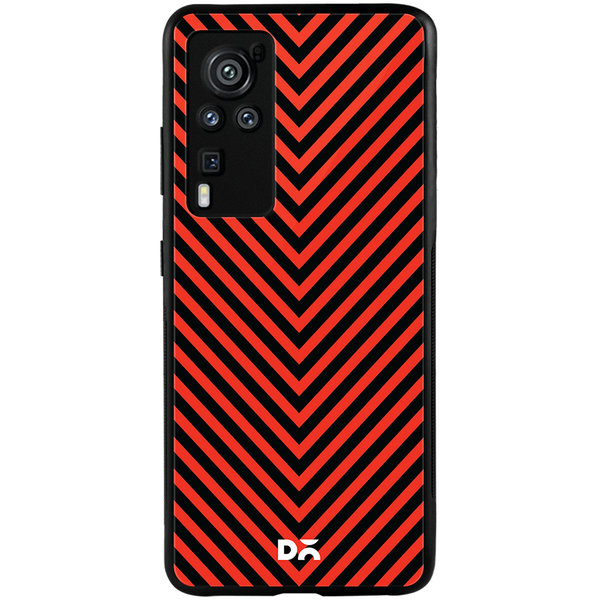 

DailyObjects V Red Glass Case Cover For Vivo X60 Pro