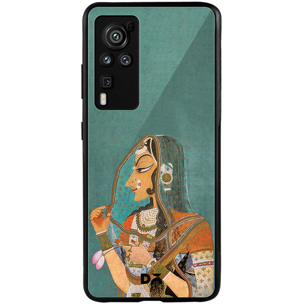 

DailyObjects Vieled Woman Glass Case Cover For Vivo X60 Pro