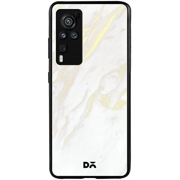 

DailyObjects White Marble 2 Glass Case Cover For Vivo X60 Pro