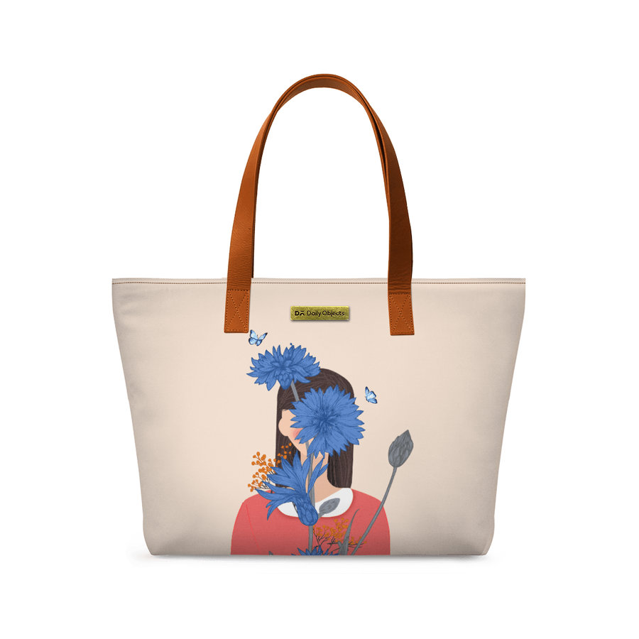 

DailyObjects Cornflower Blue Blooms Fatty Tote Bag