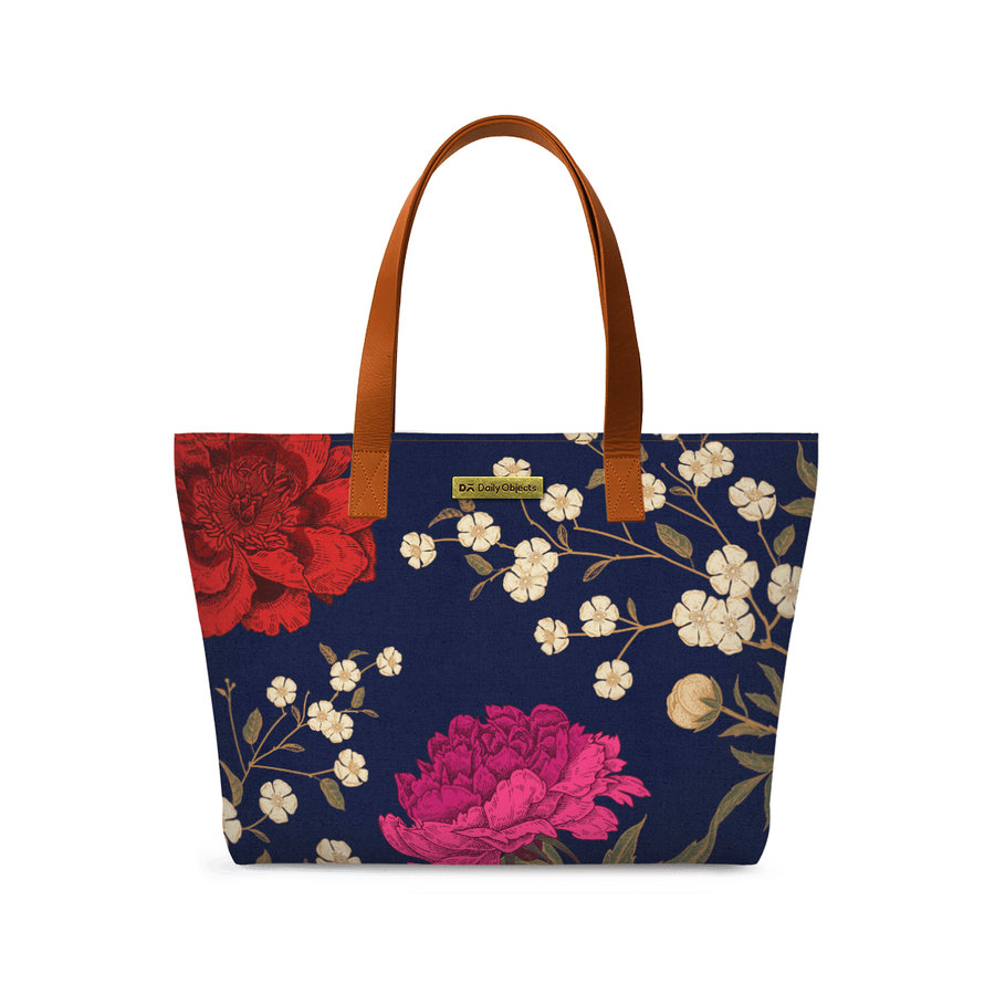 

DailyObjects Midnight Chrysanthemums Fatty Tote Bag