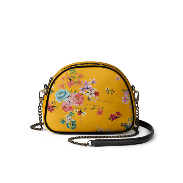 

DailyObjects Mustard Floral - Arch Crossbody Bag