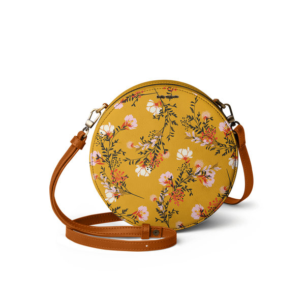 

DailyObjects Mustard Flowers - Orbis Crossbody Bag