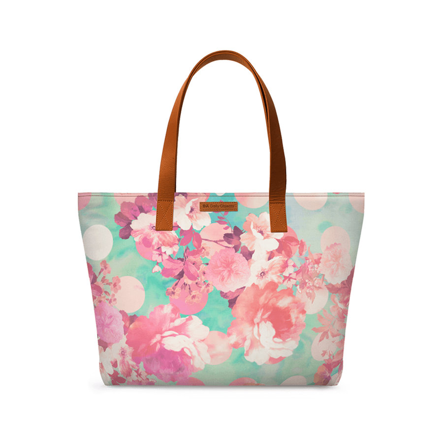 

DailyObjects Pink Flowers Fatty Tote Bag