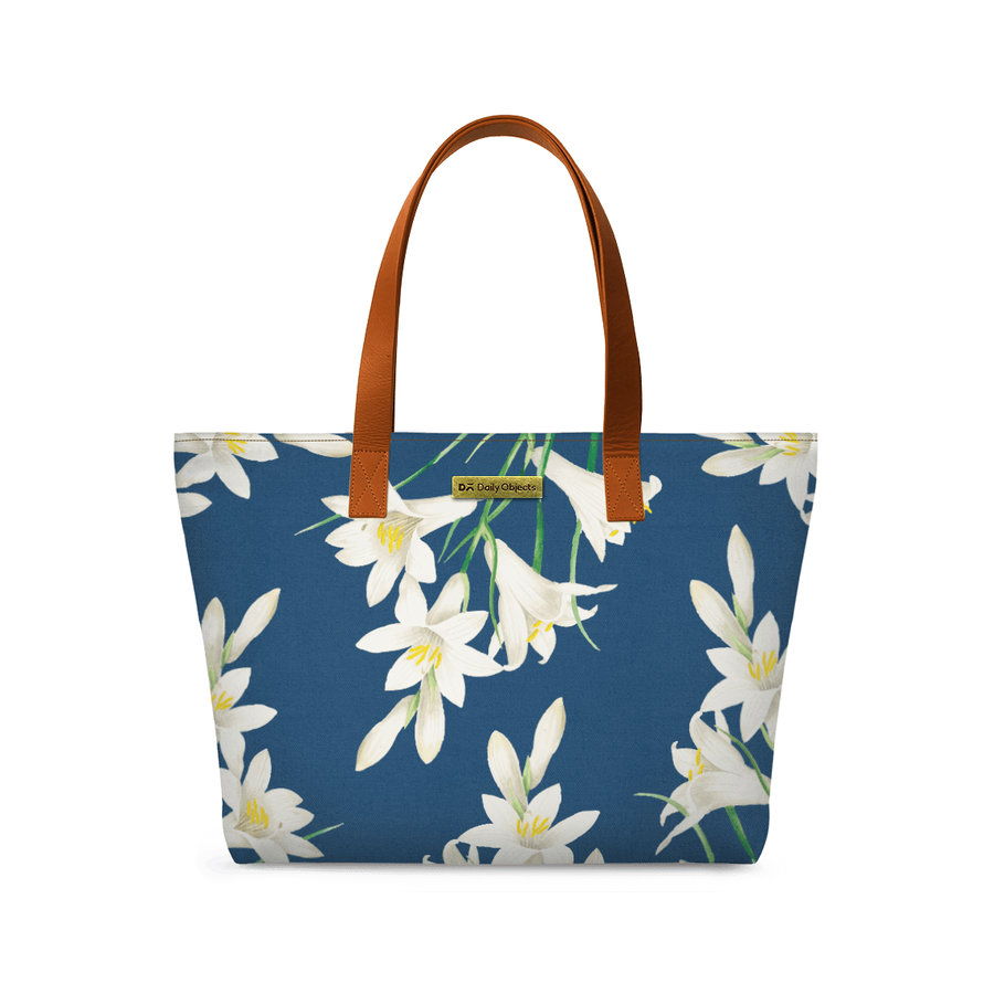 

DailyObjects White Lillies Fatty Tote Bag