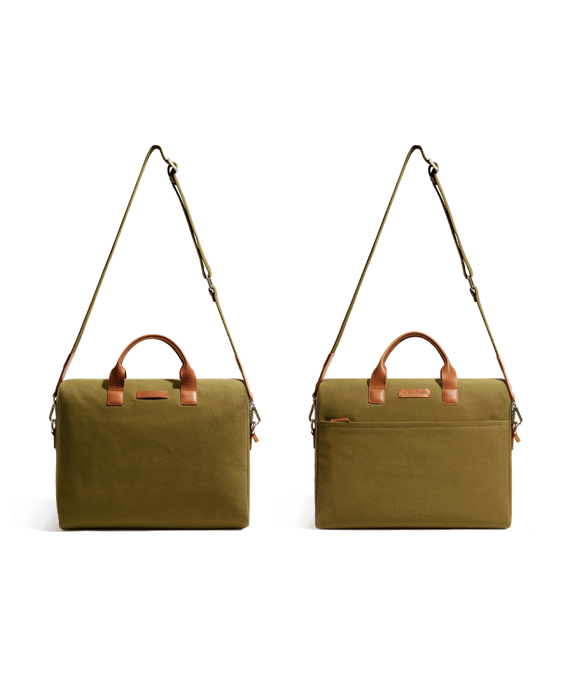 Olive green canvas bag sale