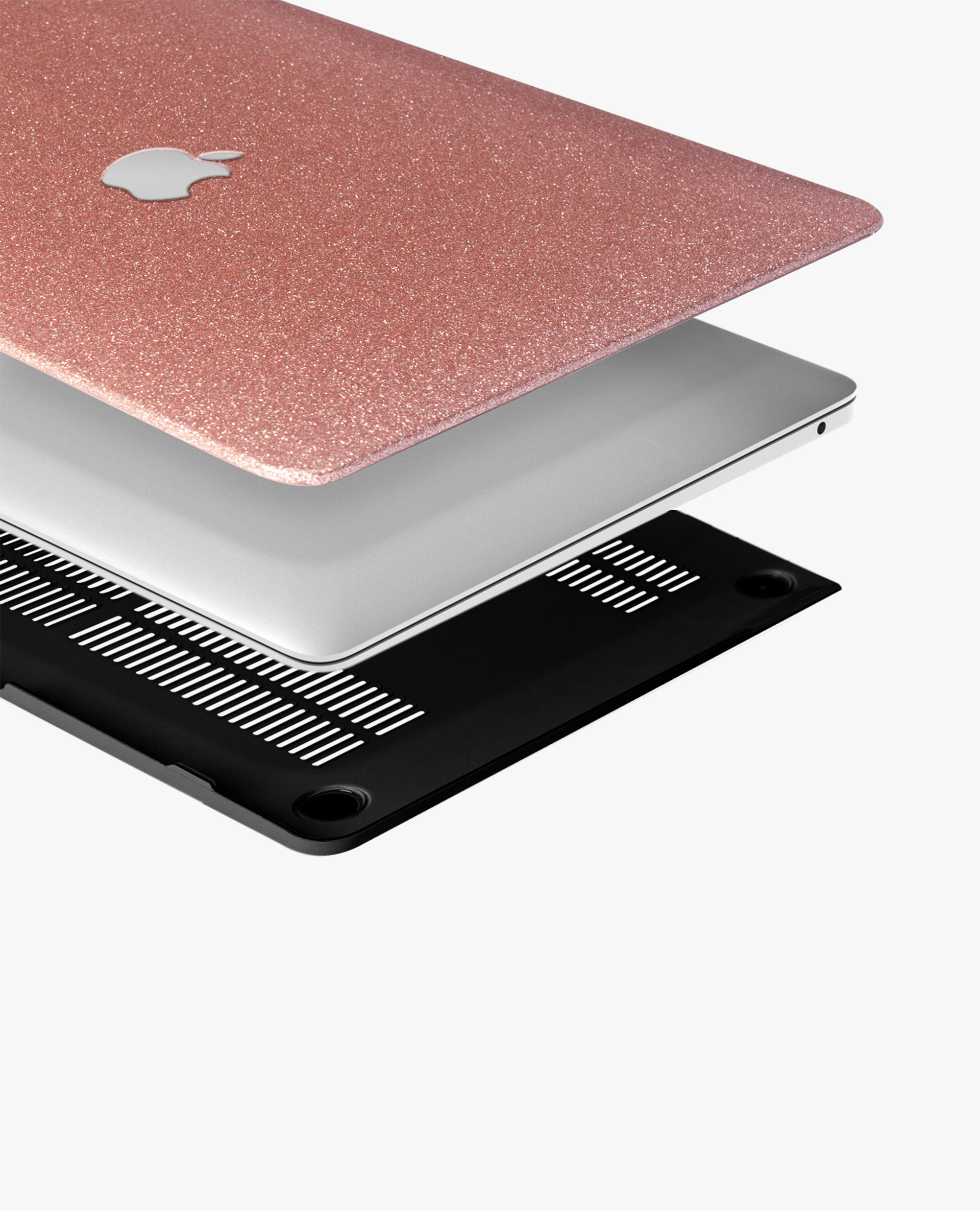 Pink glitter on sale macbook air case