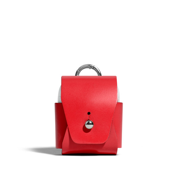 

Red Airpods Leather Case Cover