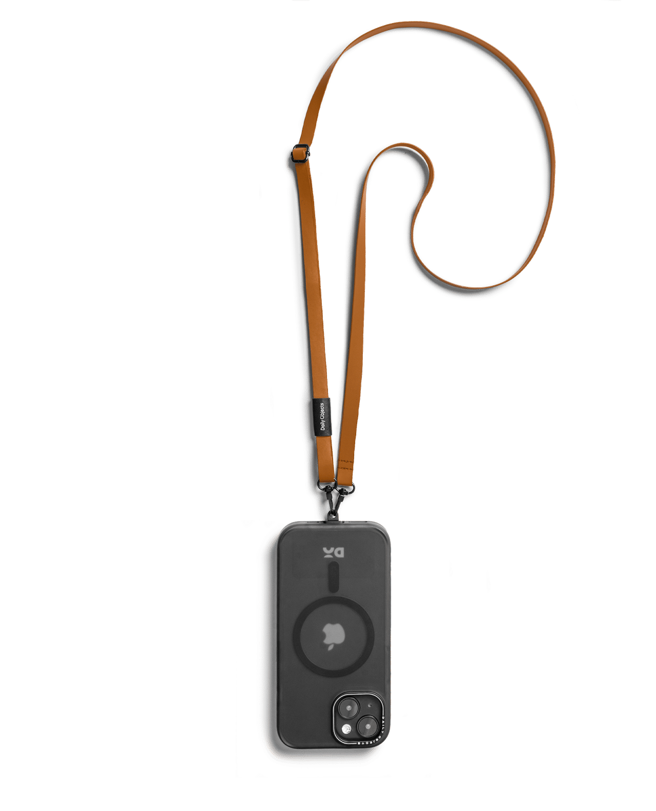 Tan Leatherite Crossbody Phone Lanyard - Strap