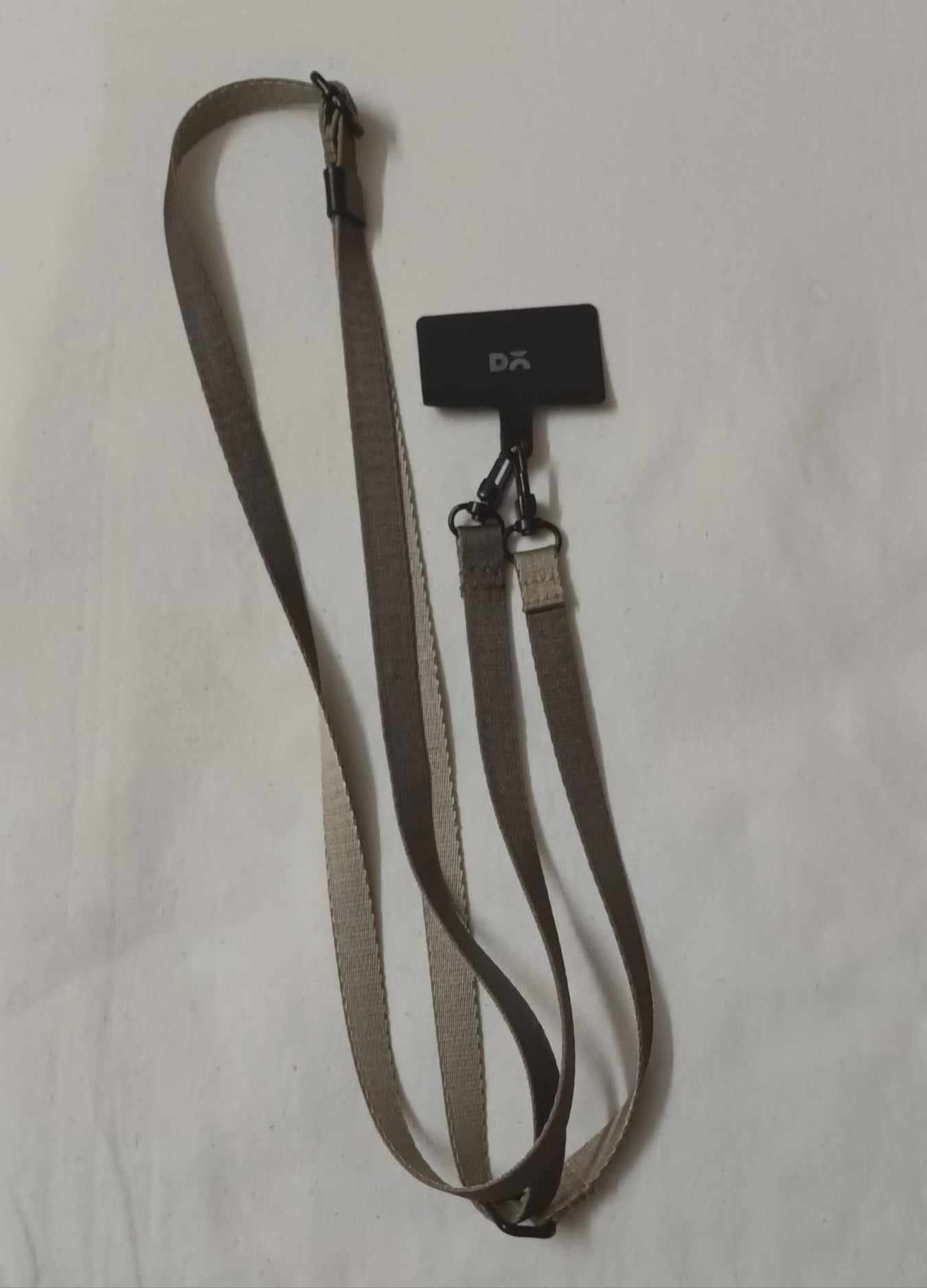 CHARCOAL-GREY CROSSBODY PHONE LANYARD -